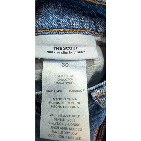 Joes Jeans Womens The Scout Mid Rise Slim Boyfriend Distressed Cropped Jeans 30 - Picture 7 of 9